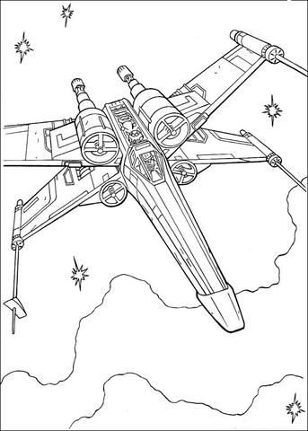 T 65 X Wing Starfighter Coloring Page